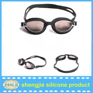 Latest silicone advanced swim goggle, mirror coatong water sports eyewear