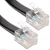 Import LBT RJ12 6P6C Reverse Telephone Line Flat Cable Cord Wire for Voice Black / Grey 2m from China