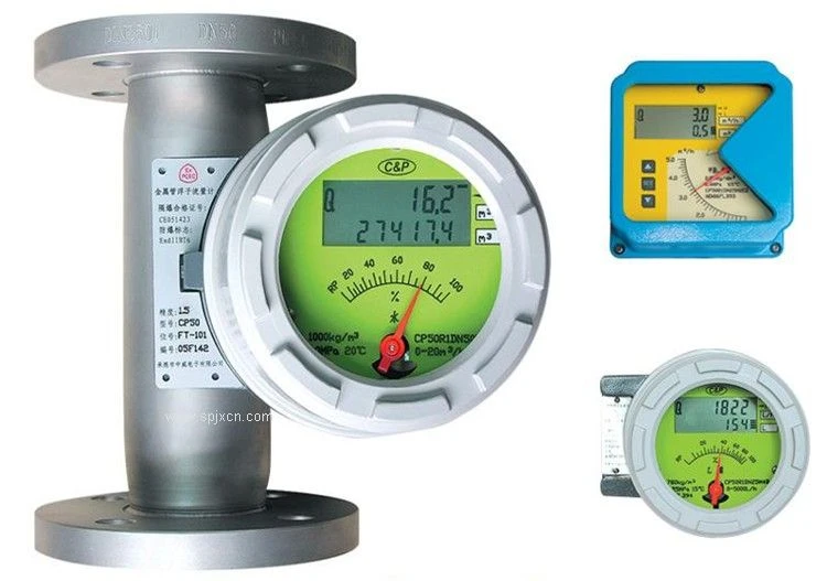 LCD display flange metal tube rotameter with alarm switch