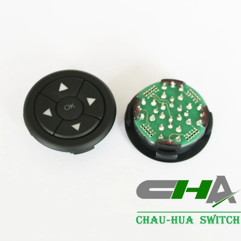 LED 5 direction navigation switch panel mount and PCB module installation LED illumination switch