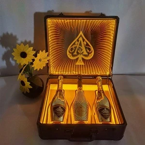 Light Up Champagne Armand de Brignac Display Wine Box Set and Accessories for Birthday Wedding Christmas Party Club Bars