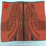 LNZ-F005 Plate2 Grey/Black KPU Upper Breathable Knitting shoe material Stretch Sneaker Vamp