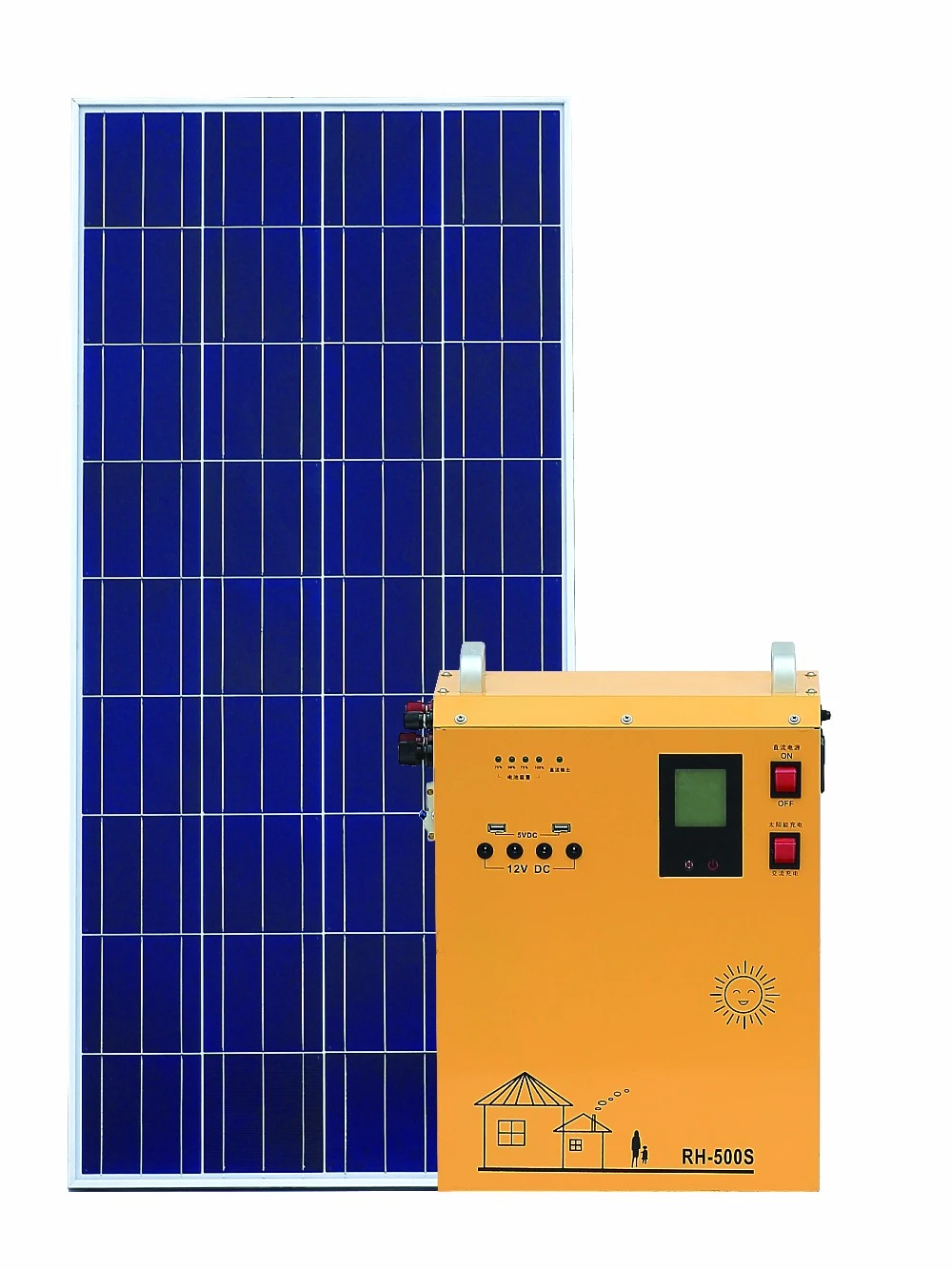 Low frequency 220V 50Hz cimplete solar home generator 300W 500w off grid solar system