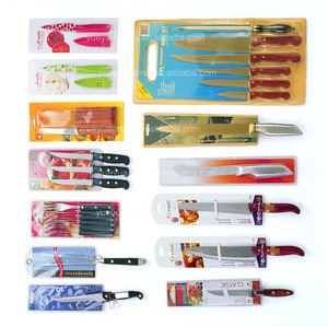 Low price fruit knife / Paring knife / kitchen knife in blister and card for supermarket