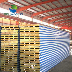 Low price glass corrugated wool sandwich panel for warehouse