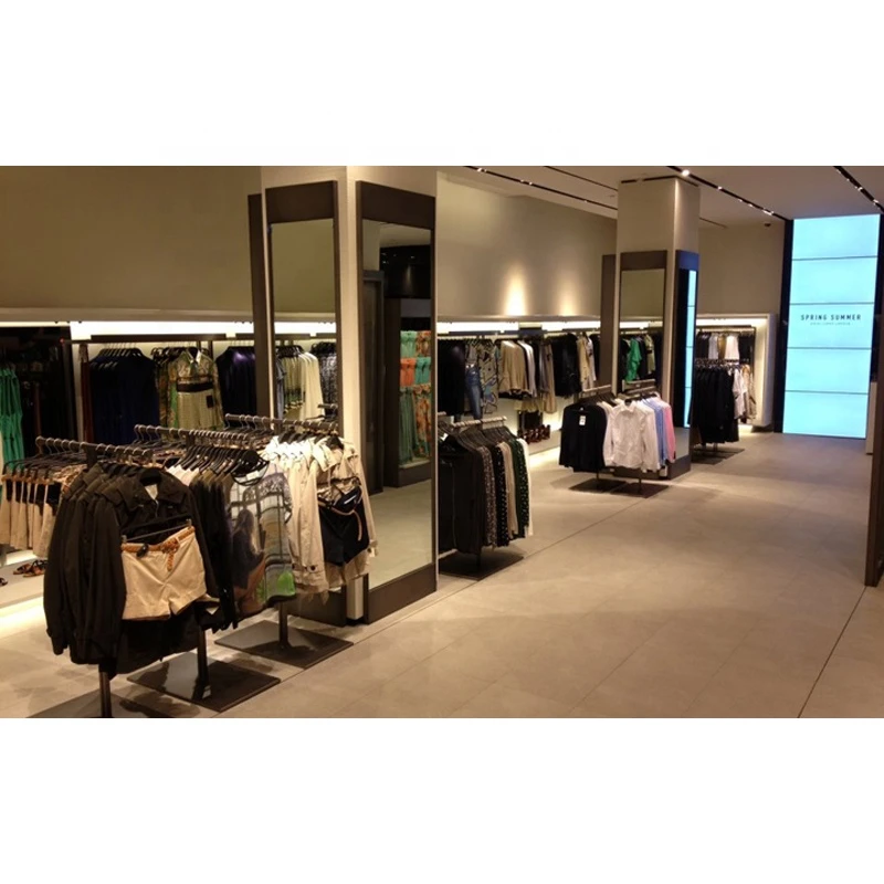 LUX Fashion New Garment Design Display Shelf Apparel Equipment For Retail Shop