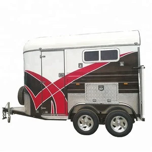 Luxury 2/3 Straight Customized Horse Semi Trailer With Cabinet