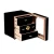 Import Luxury Black Cedar Wood Cigar Humidor Cabinet Storage Box Hygrometer Humidifier from China