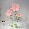 Luxury Event Flowers Handmade Paper Flower With 3 Bases Stem Stand Giant Flower For Wedding Event Backdrop Decoration