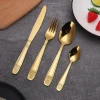 Luxury High Quality PVD Coating Titanium Stainless Steel Flatware Set Dinner Spoon Fork and Knife Set