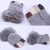 Import Luxury Rabbit Fur Trim Multifunctional Cover Colorful Fluffy Wool Knitted Half Finger Gloves Mittens For Women Winter from China