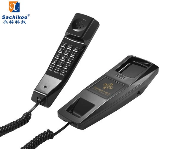 Luxury wall mounted corded telephone for hotel room and bathroom