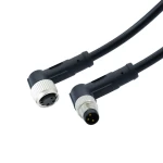 M8 male molded straight/elbow circular cable connector with free end,A/B/D coded 3pin 4pin 5pin 6pin 8pin