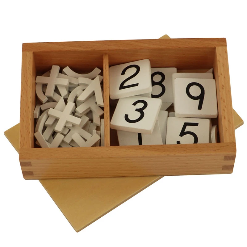 MA011  Arithmetic Signs Box  educational wooden toys kids baby mathematics  montessori  for nursery school