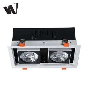 Made in china aluminum recessed COB 24w 30w 40w 50w led grille light