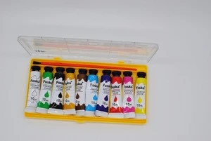 Manufactory 10 Color 10ML Non-Toxic Gouache Paint With Brush Set for Kids School Diy Stationery
