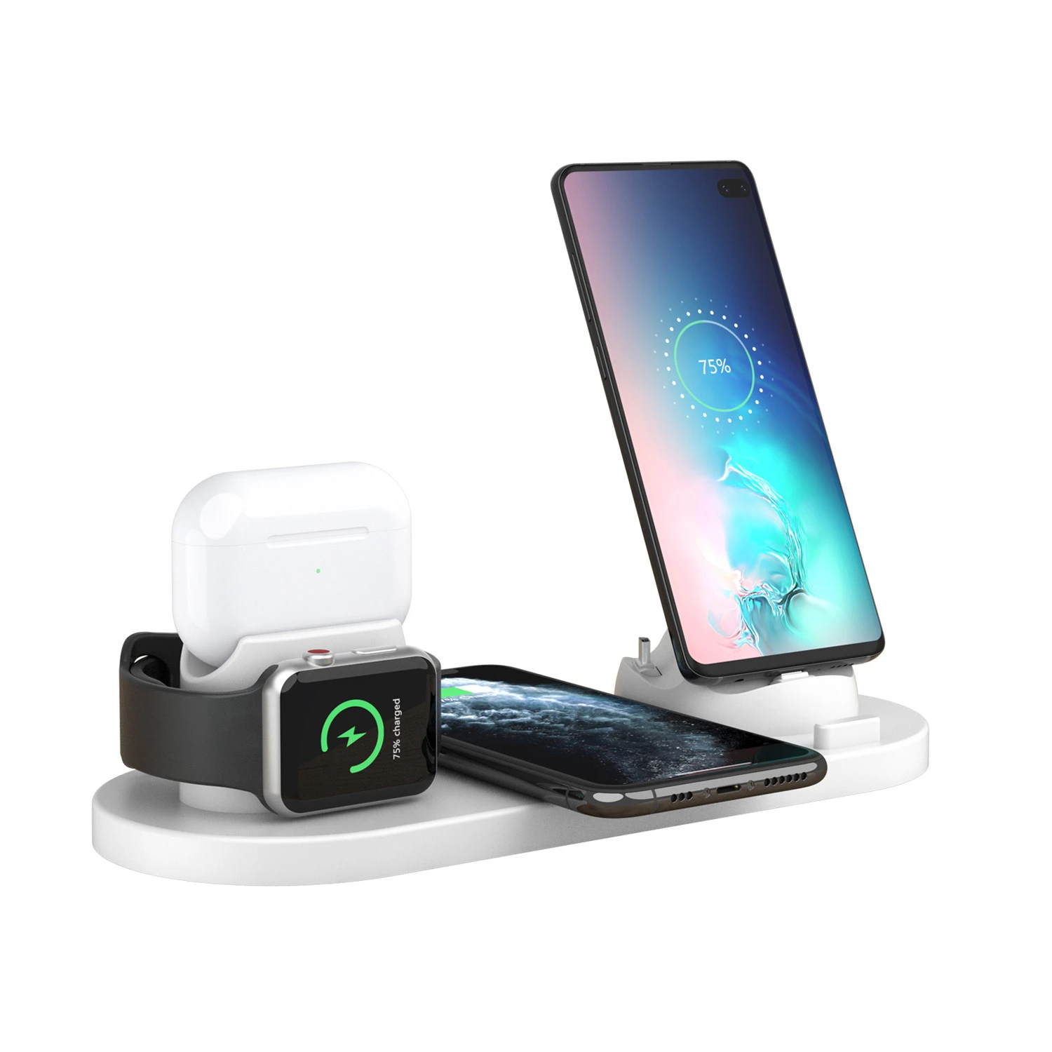 Manufacturer Direct Selling Wireless Charging Station fast wireless charger 4 In 1 Multifunction Wireless Charger
