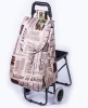 market folding trolley shopping bag with 2 wheels, supermarket shopping trolley bag with seat