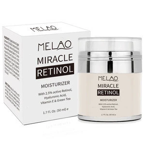 Melao Retinol Moisturizer Cream for Face and Eye Area - With 2.5% Active Retinol, Hyaluronic Acid, Vitamin E. Anti Aging Formula