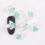 Metal Alloy Rhinestones Nail Supplies 3D Charm Salon Nail Art Jewelry