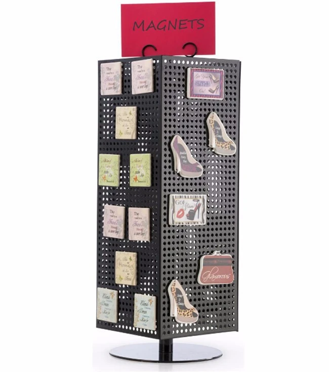 Metal counter top display rack/ shoe laces display shelf/ peg hook counter display