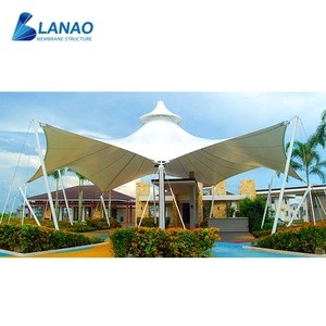 Metal outdoor tensile structure fabric roof architectural star tent shade canopy marquee pagoda tent for sale