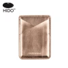 Metallic faux leather 3M adhesive phone credit card holder wallet