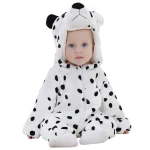 MICHLEY OEM New Design Infant Zipper Cartoon Winter Infant Costume Newborn Baby Clothes Romper
