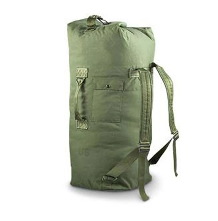 Military Outdoor Clothing Previously Issued Government Olive Drab Cordura 2 Strap Duffle Bag Dufle backpack