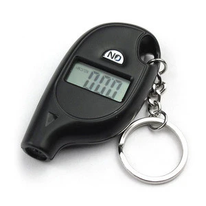 Mini ABS digital car tire pressure gauge keychain customized logo