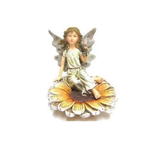 Miniature statue resin garden girl fairy supply