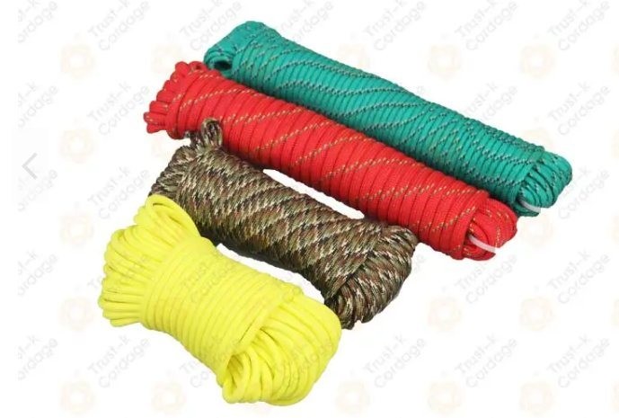Mixed Color Braided Round Cord 6mm Nylon Polypropylene Rope