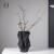 Import Modern Abstract 3D Print Ceramic Vases Unique Rippling Shape Flower Pot Gray Modern Vases for Home Decoration from China