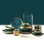 Import Modern Blackish Green Gold Ceramic Sauce Dish Salad Steak Fish Plate Soup Rice Noodle Bowl Dinner Spoon Porcelain Dinnerware Set from China