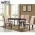 Import Modern Glass Top 6 Seater Dining Table Tempered Glass Table Set with chair from China
