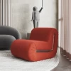 Modern Italian minimalist style L-shaped sofa chair single seat negotiation reclining sofa chair single sofa odd leisure chair