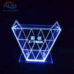 Modern LED Dj Table Bar Furniture Glass Acrylic Led Dj Booth with Light Design Mixer Controller Dj Box Display Bar Counter