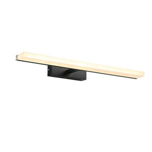 modern minimalist waterproof long black LED mirror cabinet lamp  for bathroom makeup