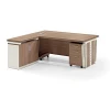 Modern office furniture L shaped mdf melamine wooden manager executive office desk