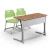 Import Modern School Classroom Desk And Chair Double Student Table from China