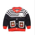 MS61542C wholesale baby cartoon bear pattern sweaters models for children