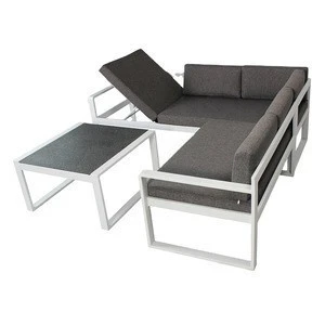 Multi function Aluminum olifen Cushion Corner garden furniture Sofa outdoor patio lounge Set