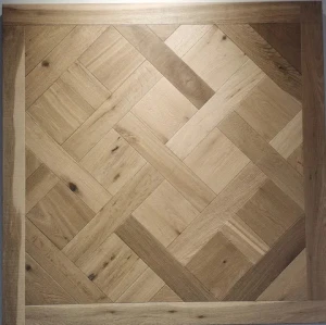 Natural color versailles white oak floor wood parquet Design Shape Parquet mosaic wooden tile Engineered Flooring