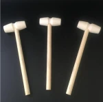 Natural Hardwood Wooden Hammer Toys Educational Kids Pounding Bench With Mallet