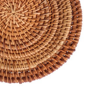 Natural Rattan Coasters Bowl Pad Handmade Insulation Placemats Table Padding Cup Mats Kitchen Decoration Accessories
