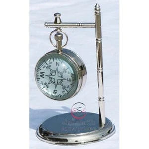 Nautical Hanging Clock, Clock With Compass