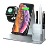 New 2021 Product Fast Mobile Phone Charger 3 In 1 Wireless Charging Station With Pen Holder