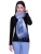 Import New Arrival BOIL WOOL EMBROIDERED CORNFLOWER BLUE  Scarf / Shawl / Stole from India
