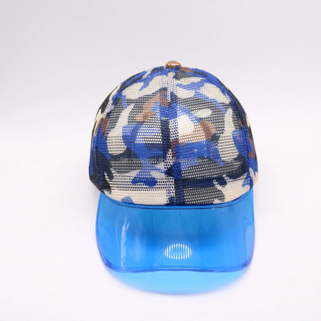 new arrival  outdoor sun protection and breathable camouflage mesh crown with TPU lens sports baseball hat