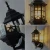 Import New Chinese style solar European style outdoor creative waterproof led wall lamp retro corridor aisle courtyard glass wall lamp from China